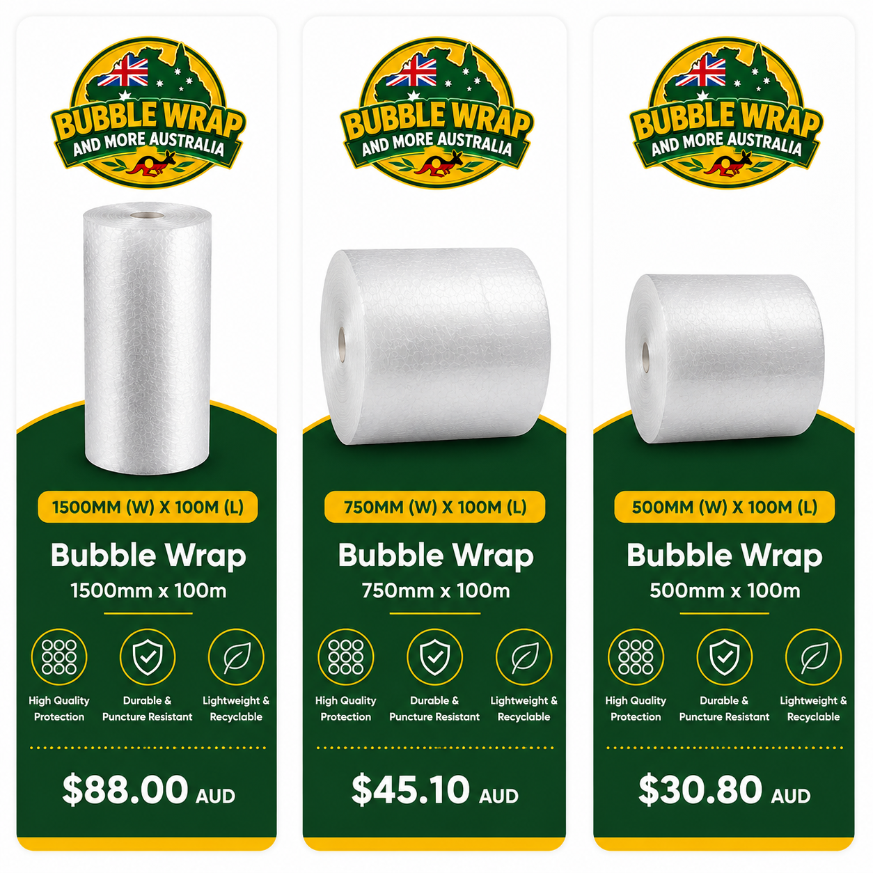 bubble wrap roll 500mm x 100m Deliver South Australia only